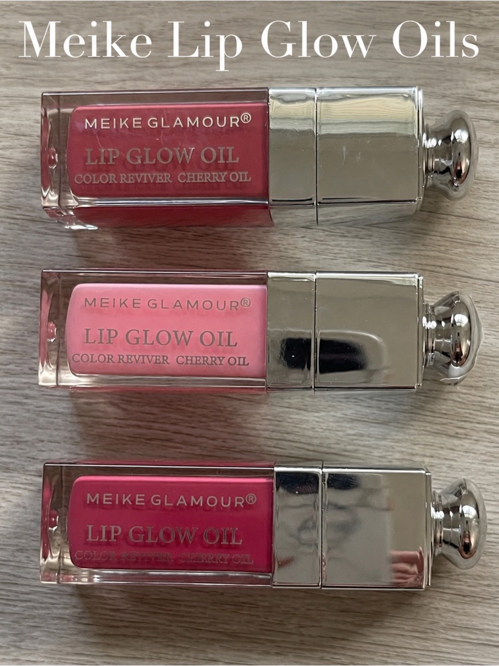 Meike Glamour Lip  Glow Oil - 3  PACK OF COLORS Brand New